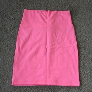 Neon pink Charlotte Russe pencil skirt